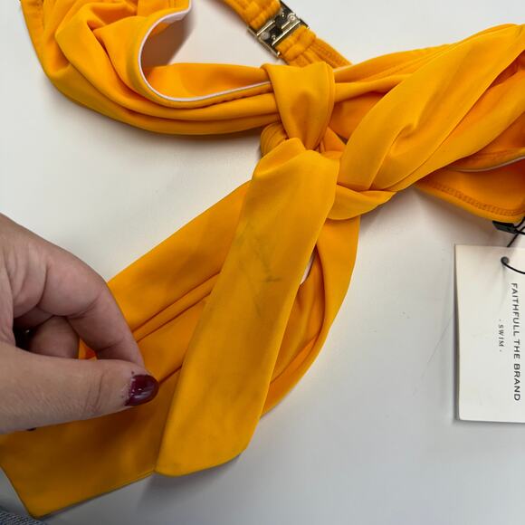 Faithful the Brand Bikini Top Womens Small Yellow Sun Locales Swim - Picture 11 of 11